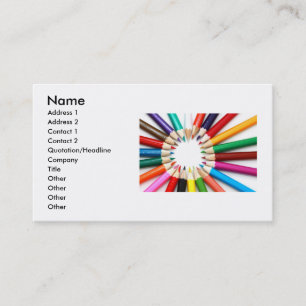 Colourful Pencils Business Card