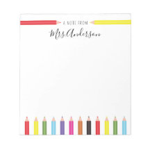 Colourful Pencils Note from the Teacher