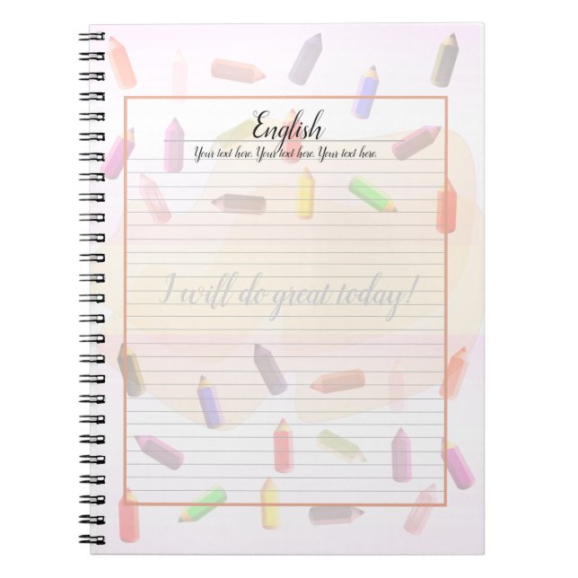 Colourful Pencils Notebook (Front)