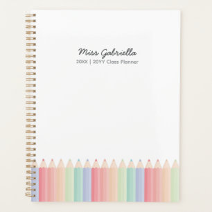 Colourful Pencils Personalised Teacher Year Planne Planner