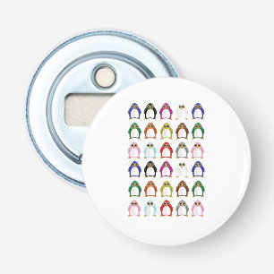 Colourful Penguin Pattern Cute Kawaii Fun Bottle Opener