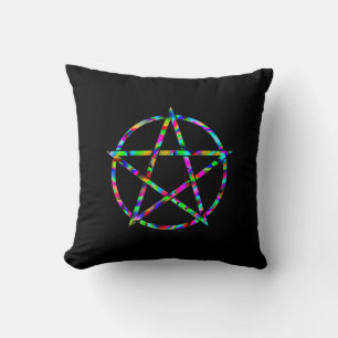 Colourful Pentagram Cushion