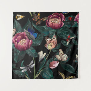 Colourful peonies: big flower pattern. tapestry