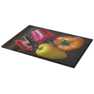 Colourful Peppers chopping board