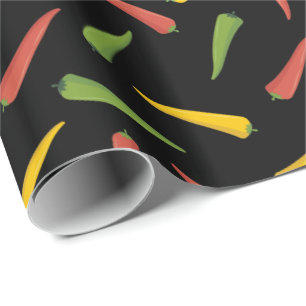 Colourful Peppers Pattern Wrapping Paper