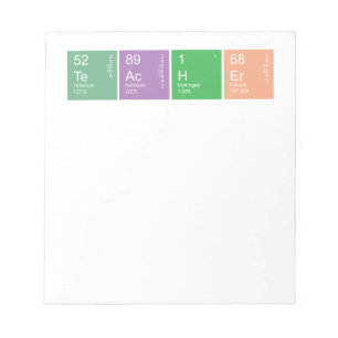 Colourful Periodic Table Science Teacher Notepad