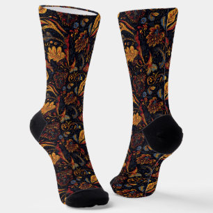 Colourful Persian Floral Pattern Socks
