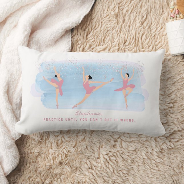 Colourful Personalised Ballet Practice Lumbar Cushion (Blanket)