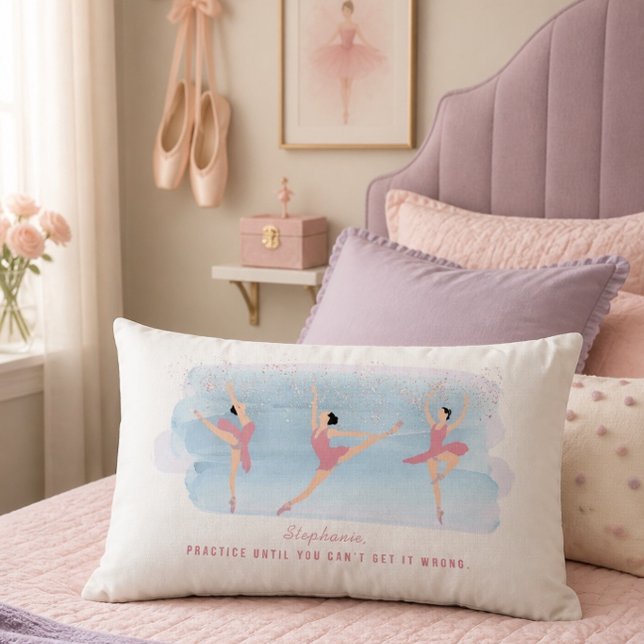 Colourful Personalised Ballet Practice Lumbar Cushion (Creator Uploaded)