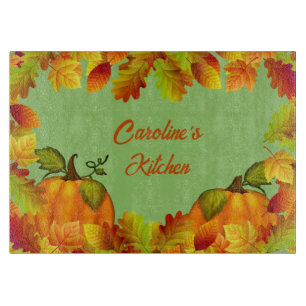 Colourful Personalised Fall Season Cutting Board