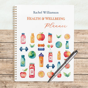 Colourful Personalised Health and Wellbeing Planner
