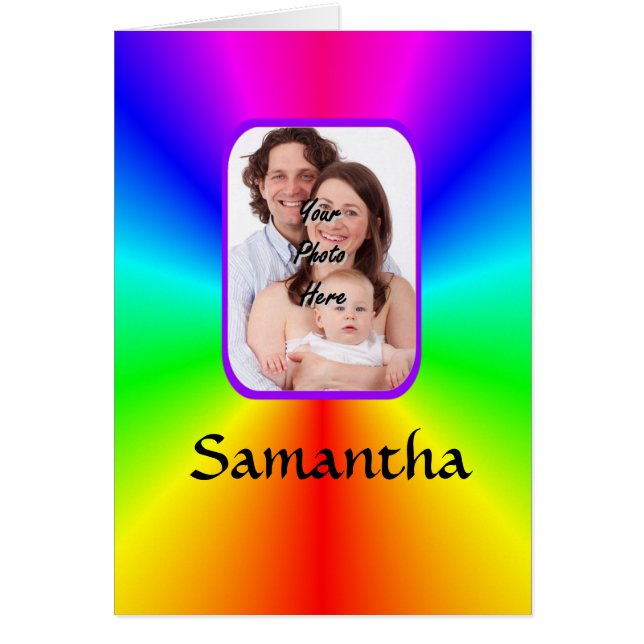 Colourful personalised photo background (Front)