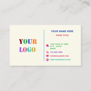 Colourful Personalised Professional Logo Info Fres Business Card