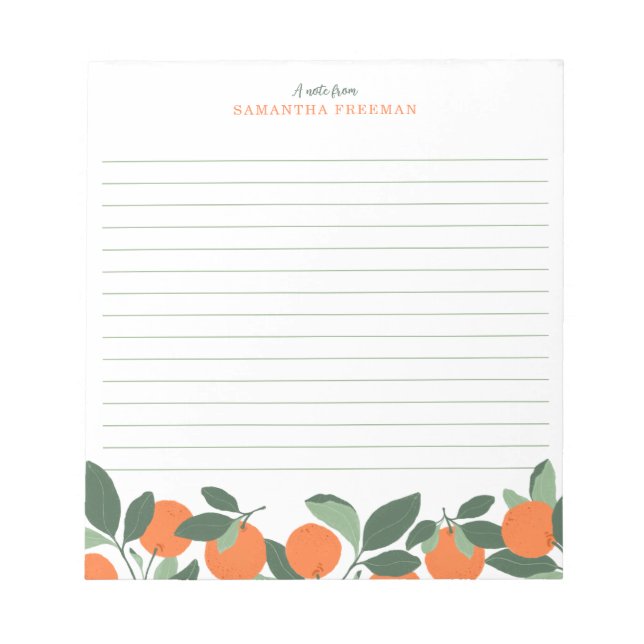 Colourful Personalised Rainbow Name Notepad  (Front)