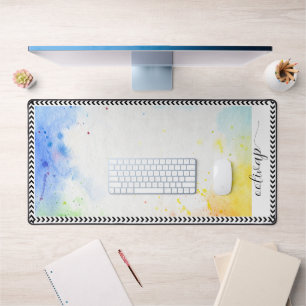Colourful Personalised Script name Desk Mat