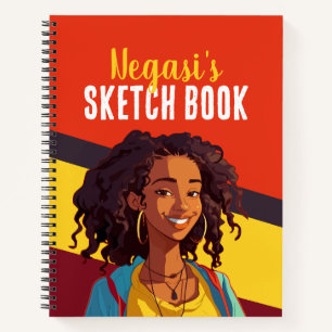 Colourful Personalised Teen Girl Sketch Book