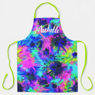 Colourful Personalised Tie Dye Apron