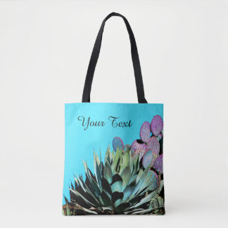 Colourful Personalised Tote, Agave & Cactus Tote Bag