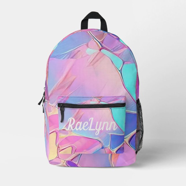 Colourful Personsalized Printed Backpack (Front)