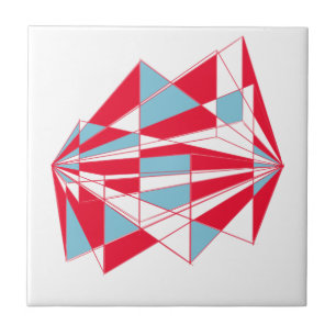 Colourful perspective tile