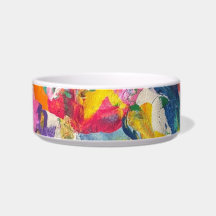 Colourful Pet Bowl Aesthetic Rainbow Cute Pet Dish
