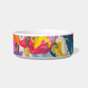 Colourful Pet Bowl Aesthetic Rainbow Cute Pet Dish