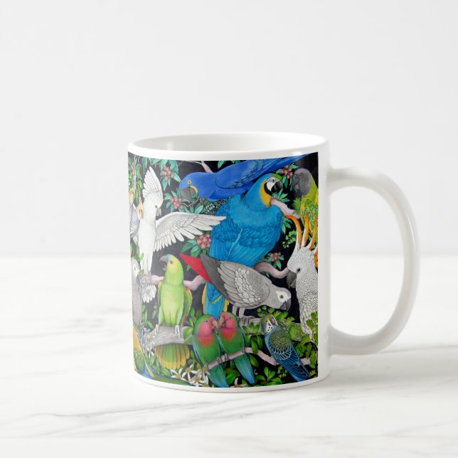 Colourful Pet Parrots of the World Mug (Right)