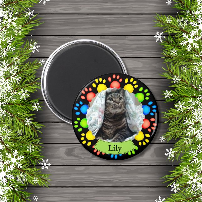 Colourful Pet Paw Prints Custom Magnet (Creator Uploaded)