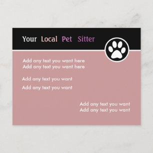 Colourful Pet Sitter Postcard