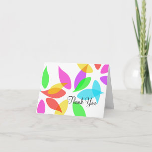 Colourful Petals Thank You Card