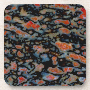 Colourful Petrified Dinosaur Bone Coaster