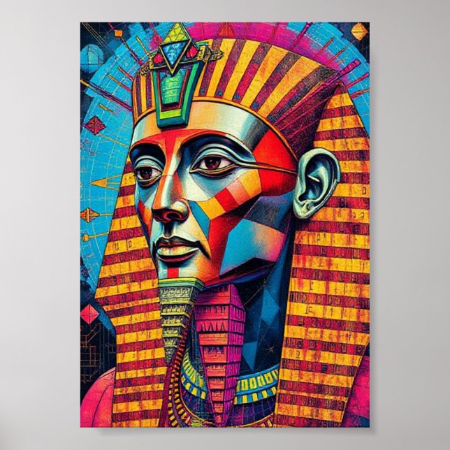Colourful Pharaoh Print, Value Poster Paper (Matte (Front)