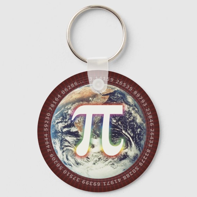 Colourful Pi on Earth - Math Keychains (Front)