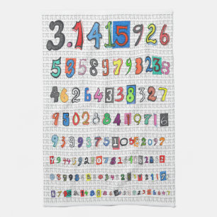 Colourful Pi Tea Towel