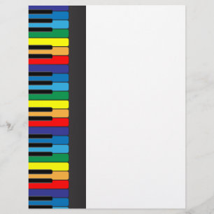 Colourful piano keyboard flyer