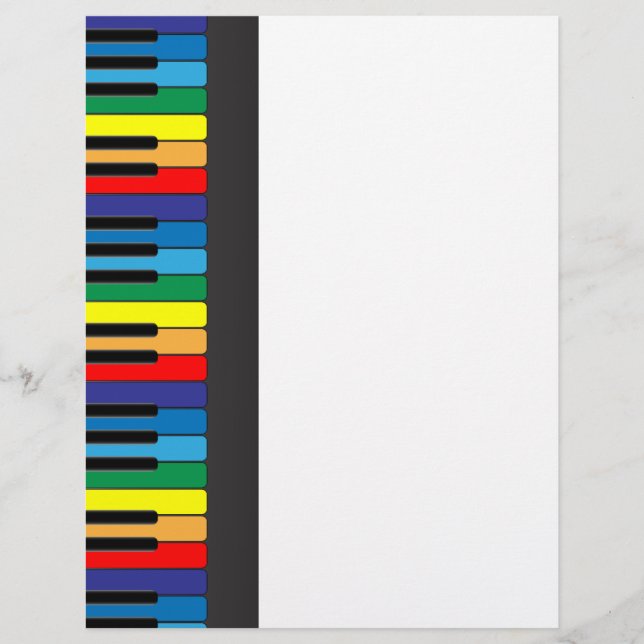 Colourful piano keyboard flyer (Front)