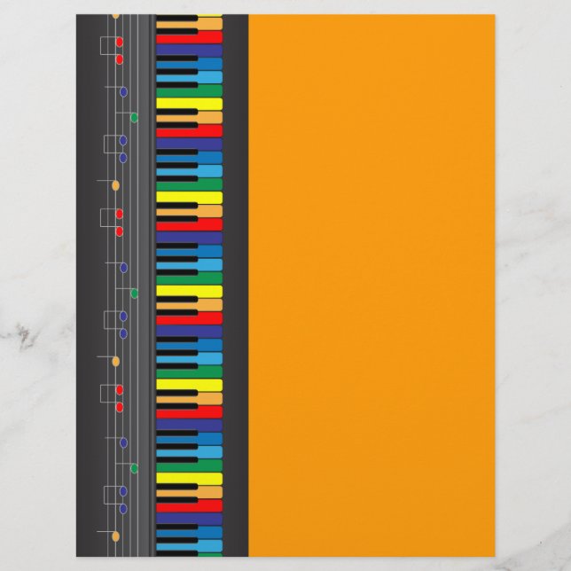 Colourful piano keyboard flyer (Front)