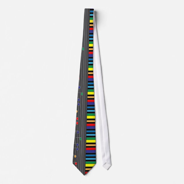 Colourful piano keyboard tie (Front)