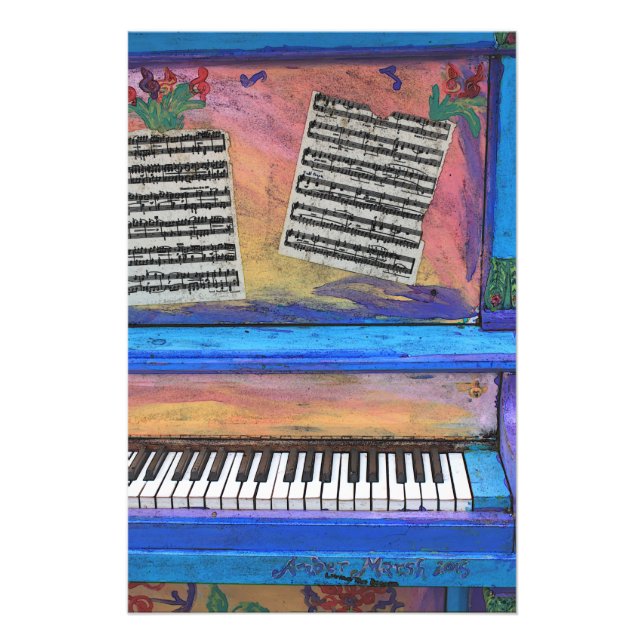 Colourful Piano Photo Print (Front)