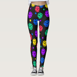 Colourful Pickleball Balls  Leggings