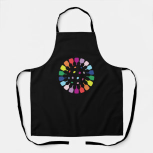 Colourful Pickleball paddles Apron
