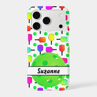 Colourful Pickleball Paddles Green Personalised
