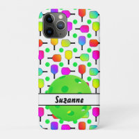 Colourful Pickleball Paddles Green Personalised