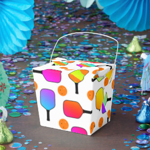Colourful, Pickleball Paddles, Orange Pickleballs Favour Box