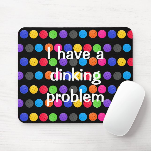 Colourful Pickleball with Funny Quote Mouse Pad (With Mouse)