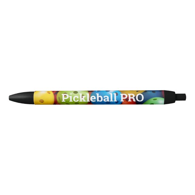 Colourful pickleballs  black ink pen (Front)