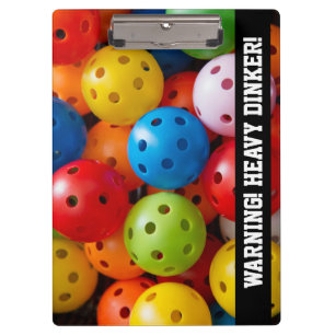 Colourful pickleballs, custom text Clipboard