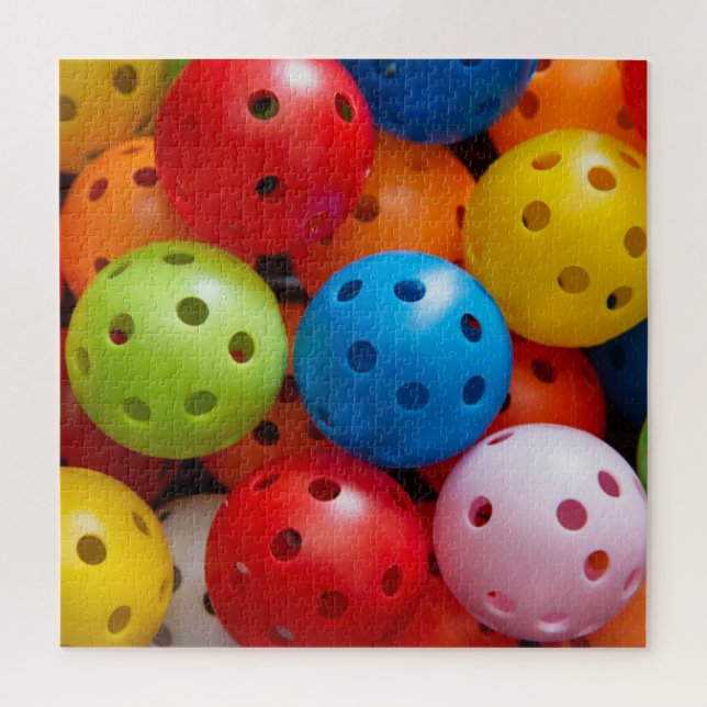 Colourful pickleballs jigsaw puzzle (Vertical)