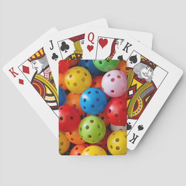 Colourful pickleballs playing cards (Back)