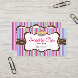 Colourful Pie Bakery Business Card